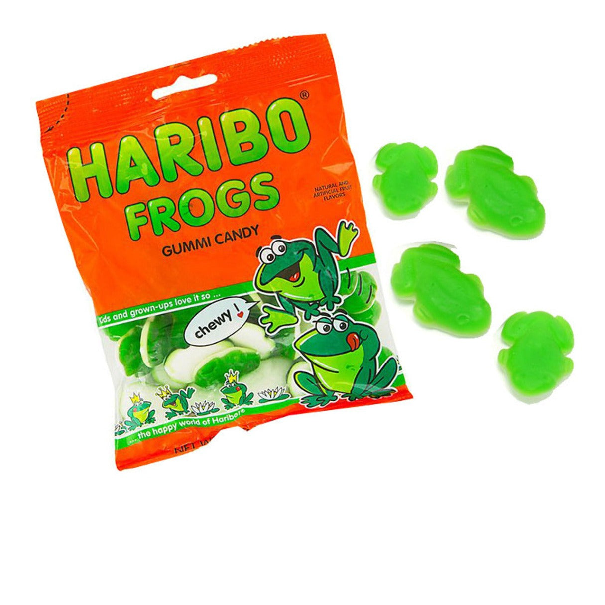 Haribo Rainbow Mini Frogs Gummi Candy 5oz Bag - 12ct