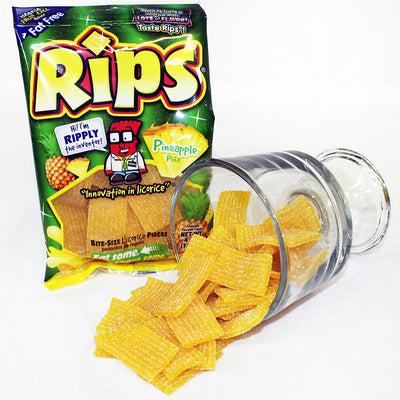 Rips Bite-Size Pineapple Pieces Bag 4oz - 12ct