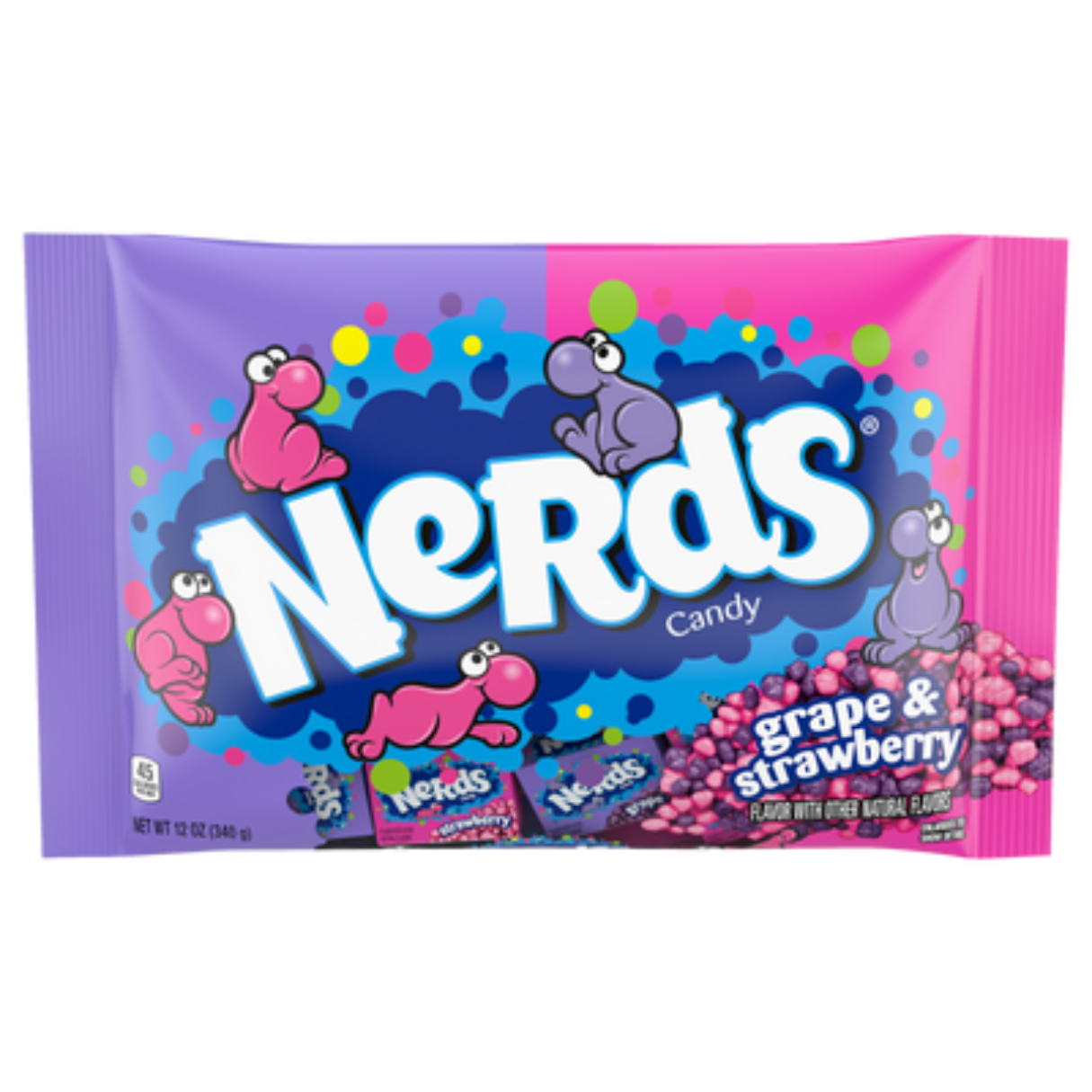 Nerds Grape/Strawberry Fun Size Bag 12oz - 12ct