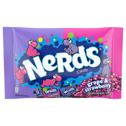Nerds Grape/Strawberry Fun Size Bag 12oz - 12ct