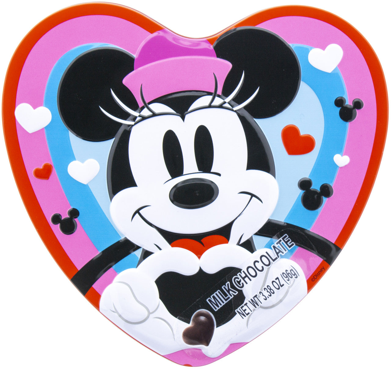 Mickey and Minnie Heart Tins (set of 2)  3.38oz - 6ct