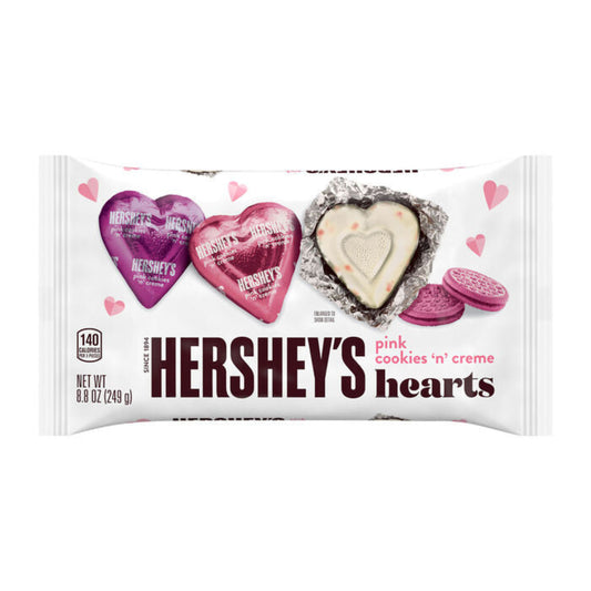 Hershey's Valentines Pink Cookies 'n' Creme Hearts 8.8oz - 6ct