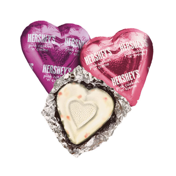 Hershey's Valentines Pink Cookies 'n' Creme Hearts 8.8oz - 6ct