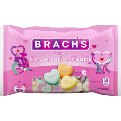 Brach's Valentine's Large Conversation Hearts 10oz - 12ct