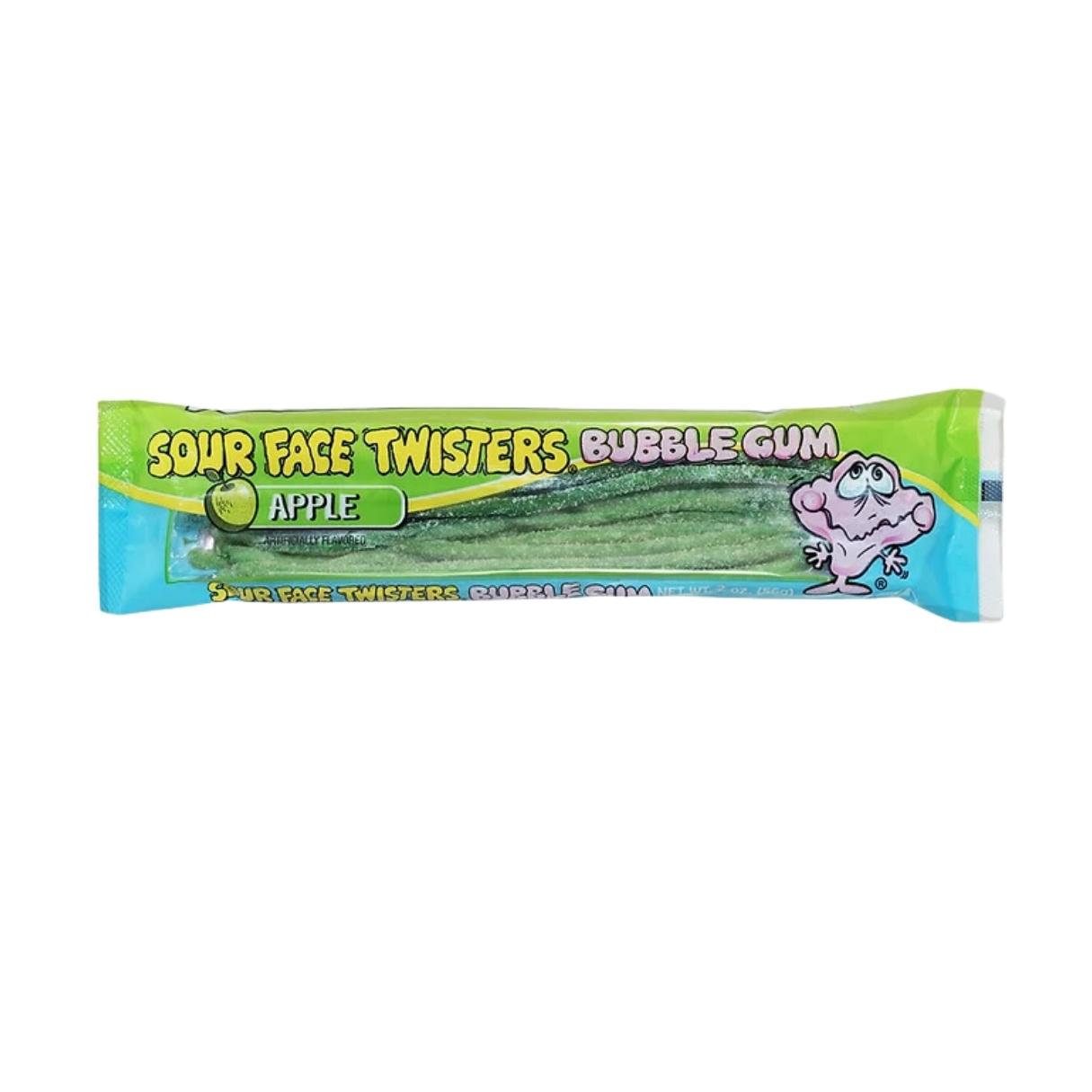 Face Twisters Bubble Gum Straws Shipper - 96ct