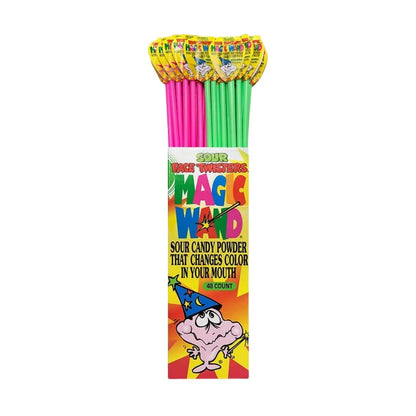 Face Twisters Magic Wand Color Changing Sour Powder 2.43oz - 96ct