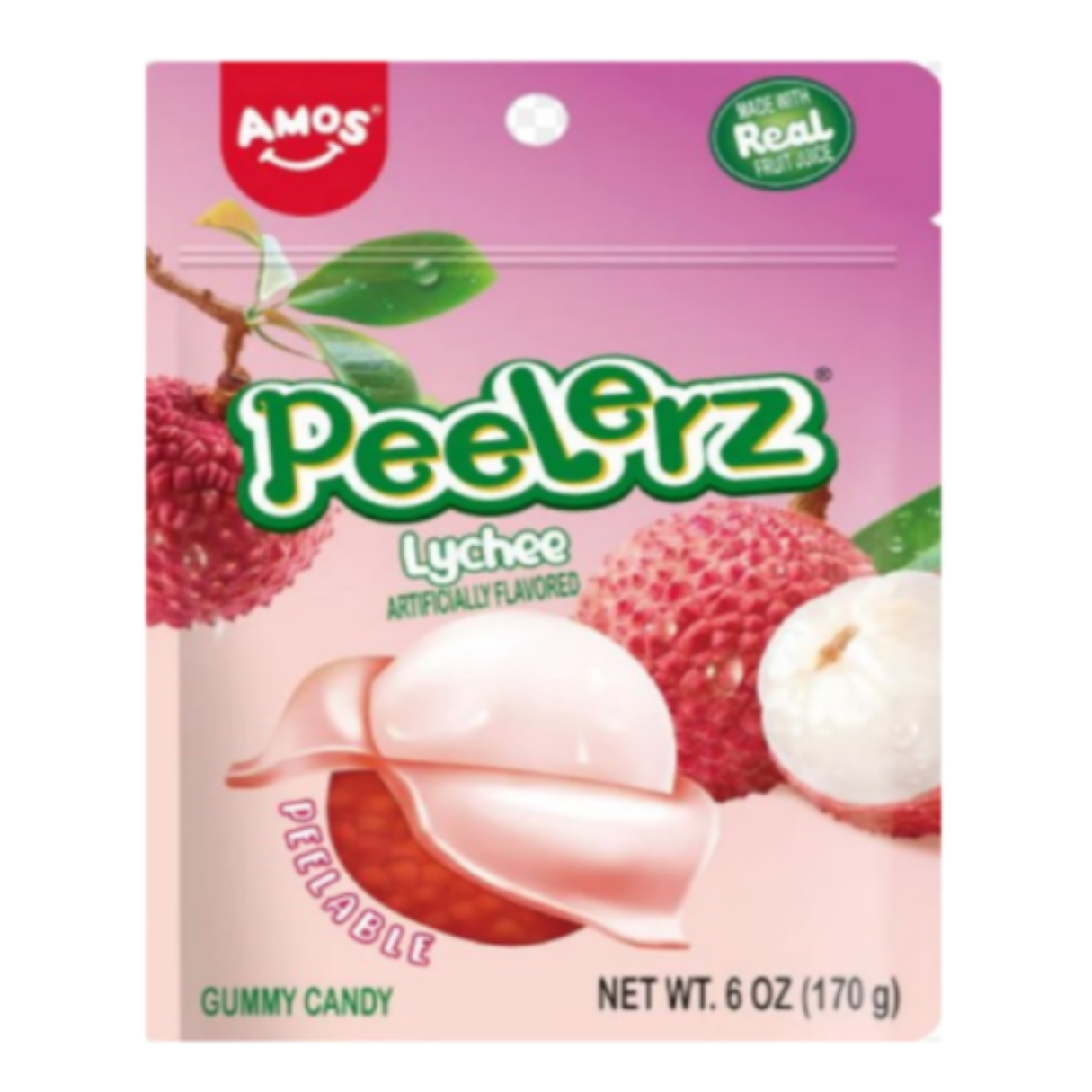 Amos Peelerz Lychee 6oz - 12ct