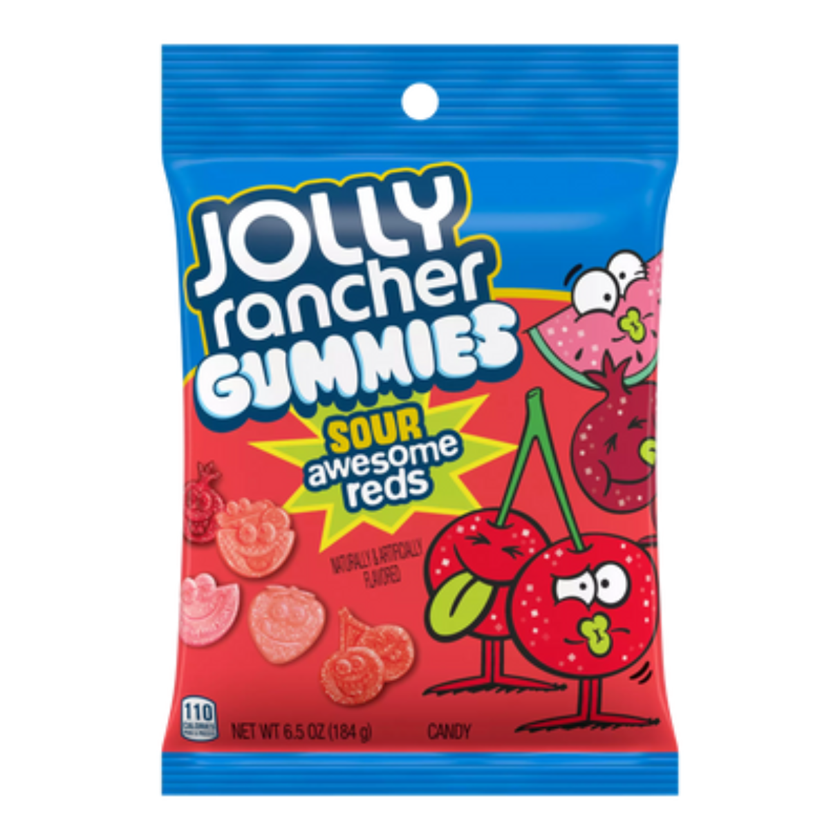 Jolly Rancher Gummies Sour Awesome Reds Bag 6.5oz - 12ct