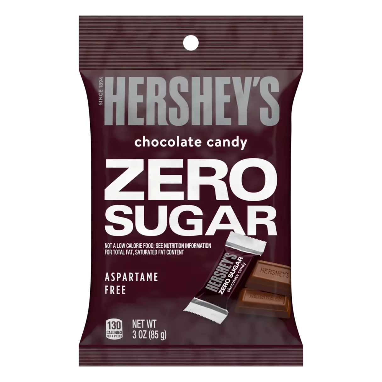 Hershey's Plain Chocolate Bar Sugar Free Bag  3oz - 12ct