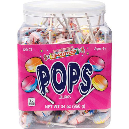 Smarties Pops Lollipops 34oz - 1ct