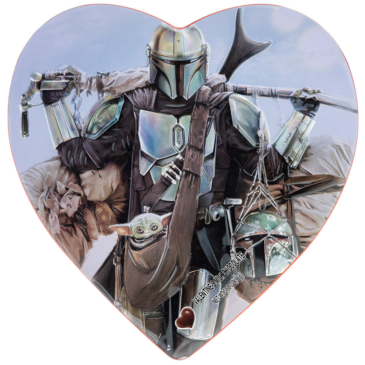 Star Wars The Mandalorian Assorted Heart Tins with Chocolate - Choose from 3 Designs