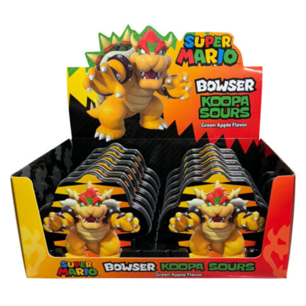 Boston America Super Mario Bowser Koopa Sours Tins 1.5oz - 12ct