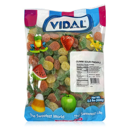 Vidal Gummi Sour Pineapples Bag  2.2lb - 1ct