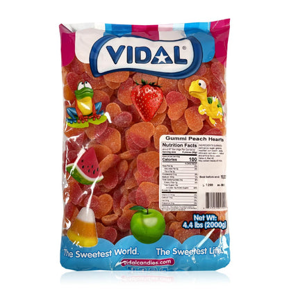 Vidal Gummi Peach Hearts 4.4lb - 1ct