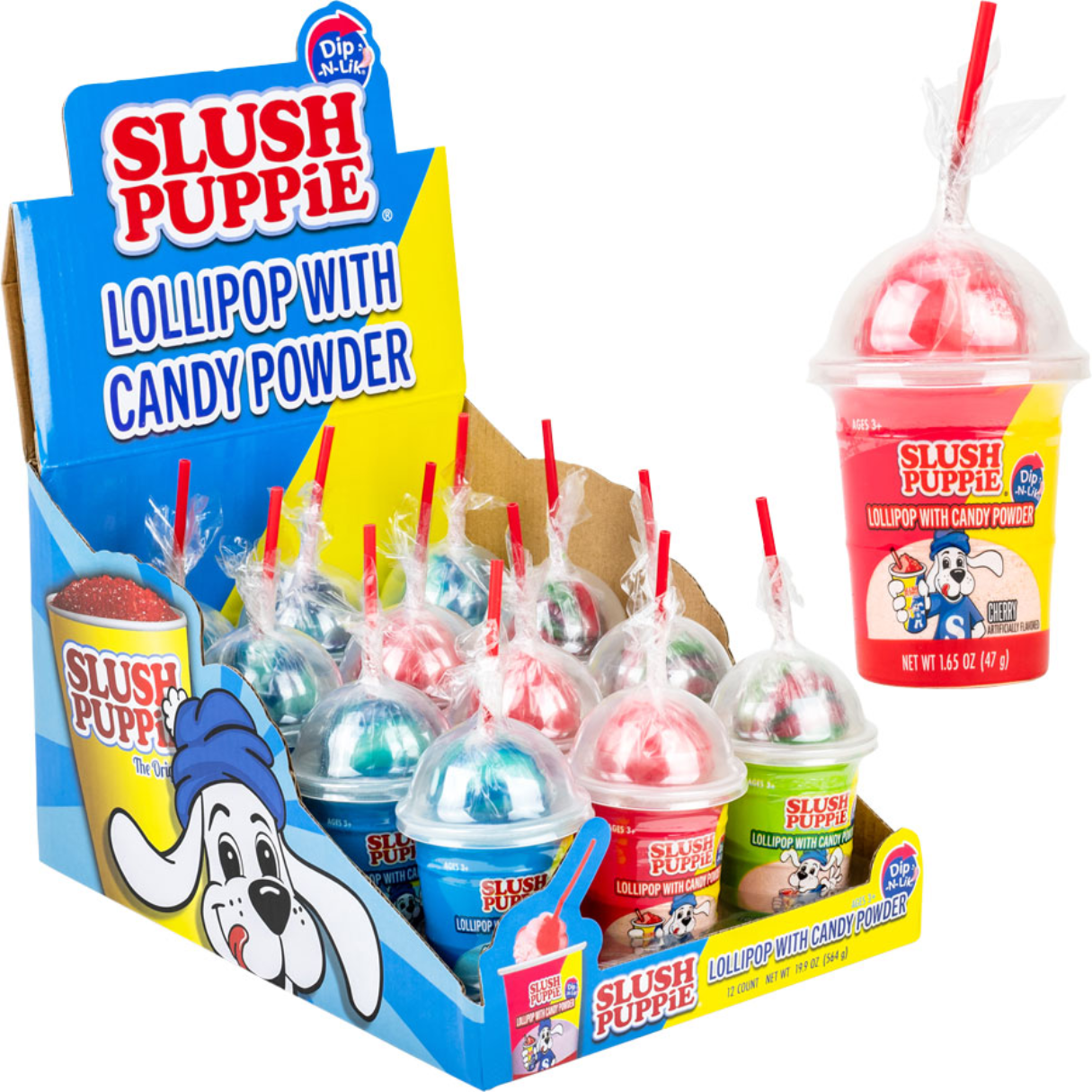 Koko's SLUSH Puppie Dip-N-Lik Candy 1.66oz - 8/12ct