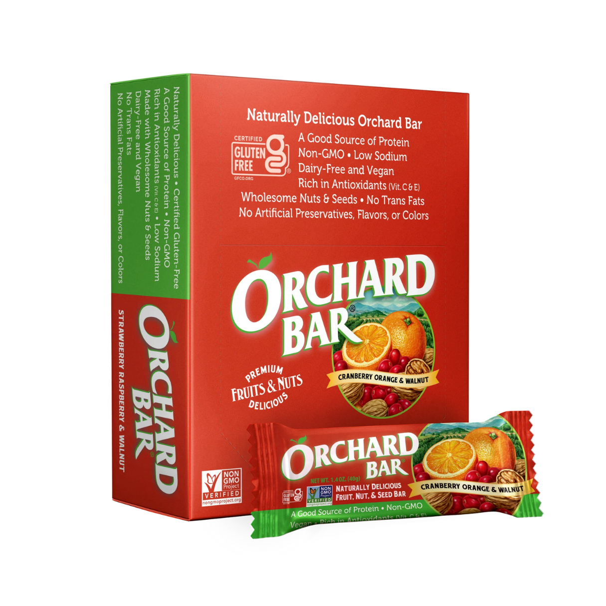 Liberty Orchards Cranberry Orange & Walnut Carton 1.4oz - 9/12ct