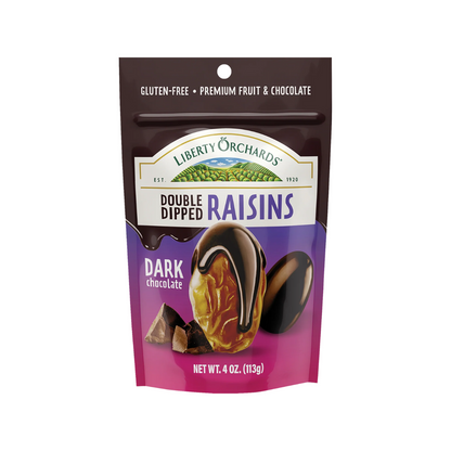 Liberty Orchards Double-Dipped Dark Chocolate Raisins 4oz - 10ct