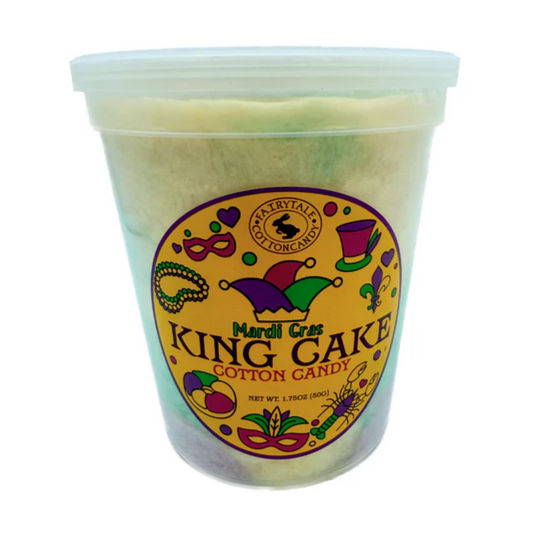 Mardi Gras King Cake Cotton Candy 1.75oz - 36ct