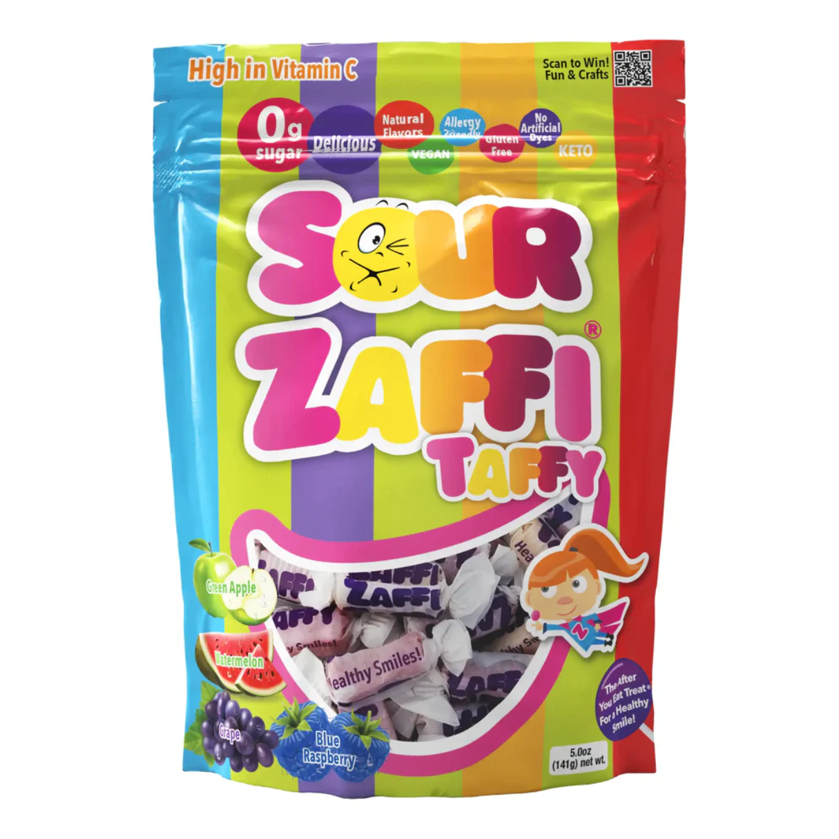 Sour Zaffi Taffy Assorted 5oz - 24ct