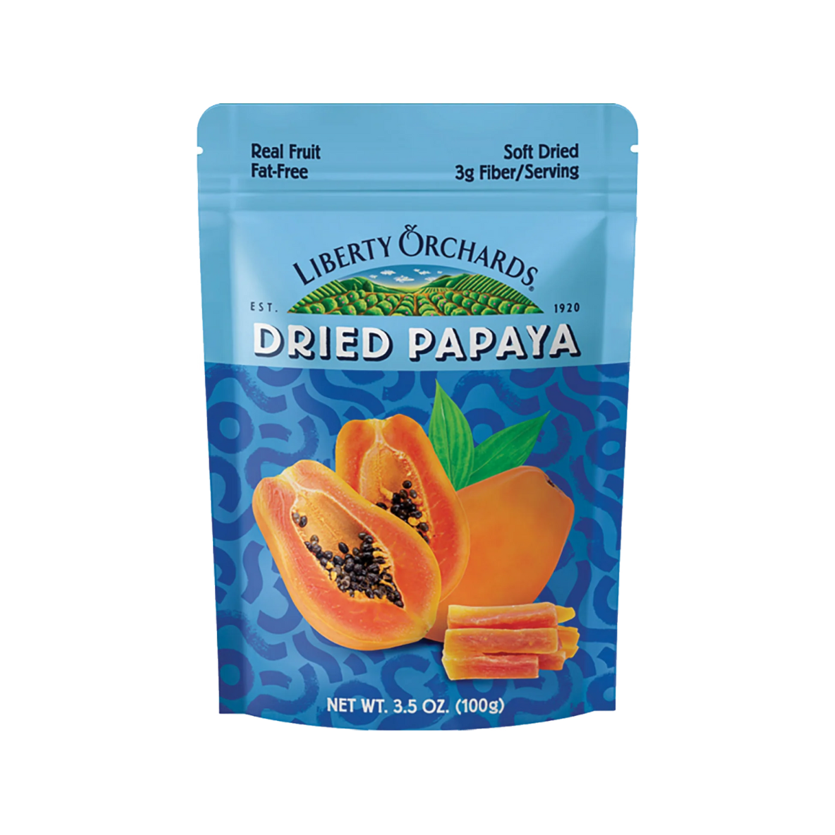 Liberty Orchards Dried Papaya 3.5oz - 15ct