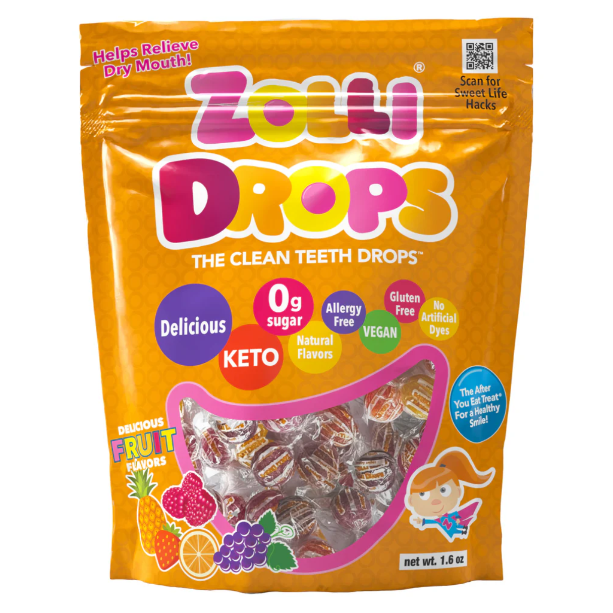 Zolli Drops Assorted Fruit 1.6oz - 24ct