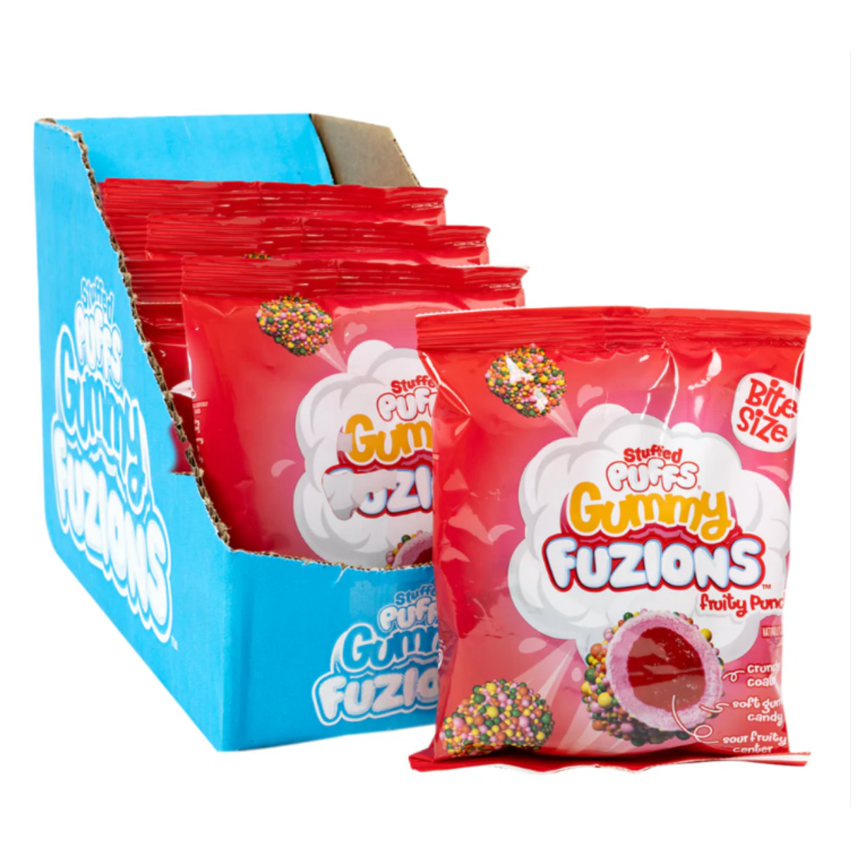 Stuffed Puffs Fruity Punch Gummy Fuzions 4.23oz - 8ct