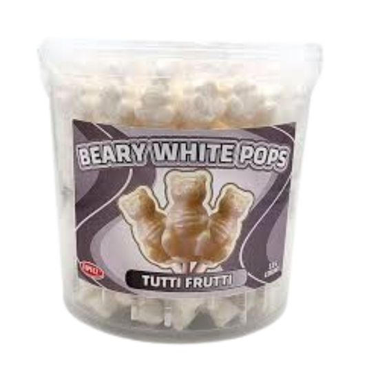Espeez Beary White Pops Tutti Frutti Candy 115ct