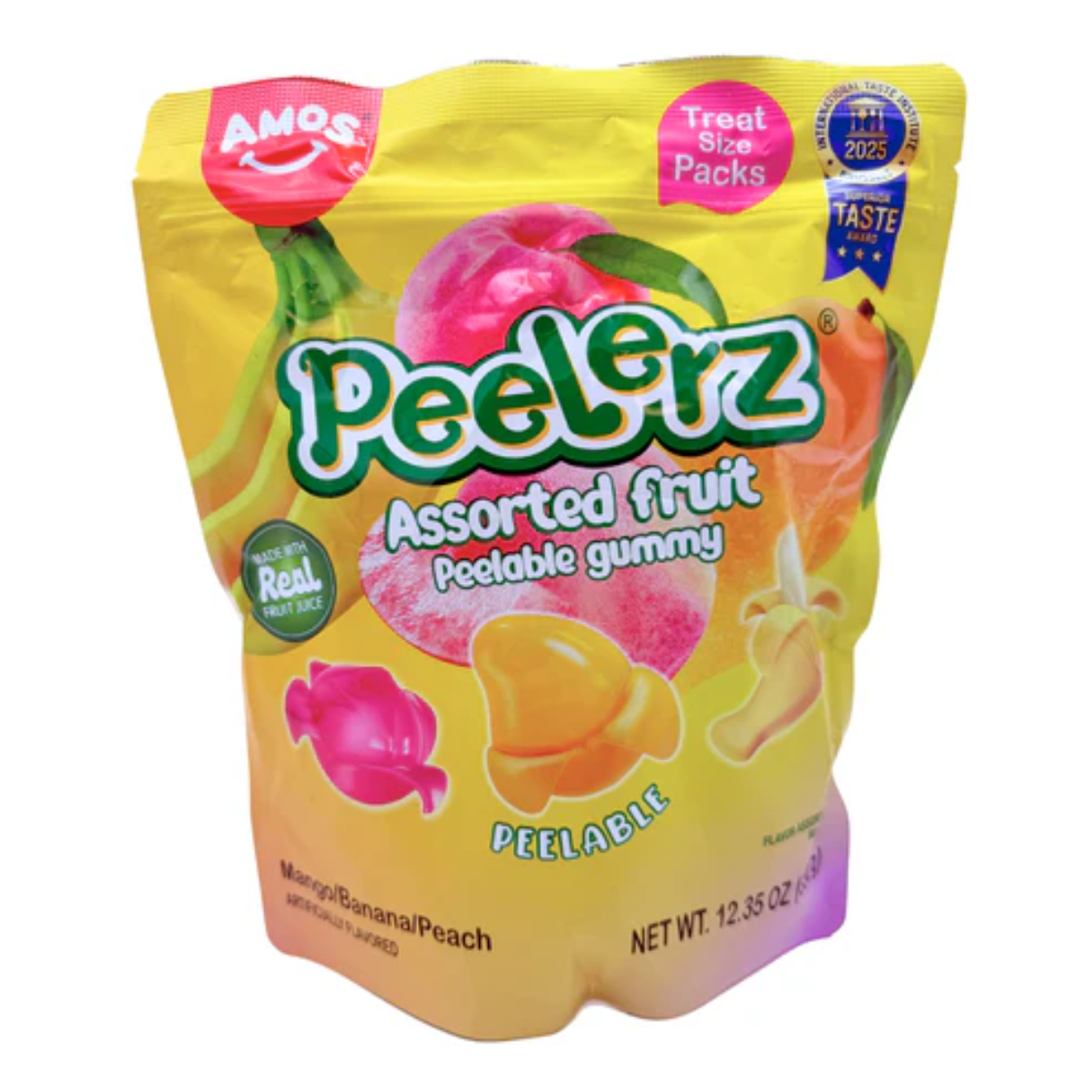 Amos Peelerz Assorted Fruit Peelable Gummy Candy - 13.5oz 12ct