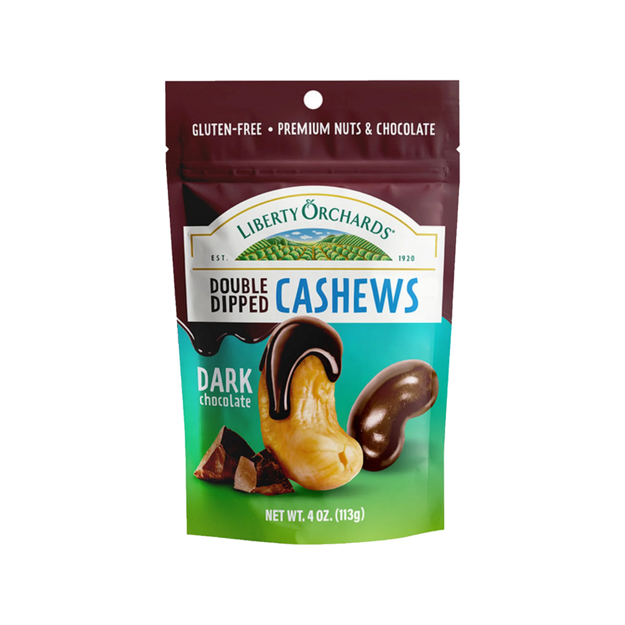 Liberty Orchards Double-Dipped Dark Chocolate Cashews 4oz - 10ct