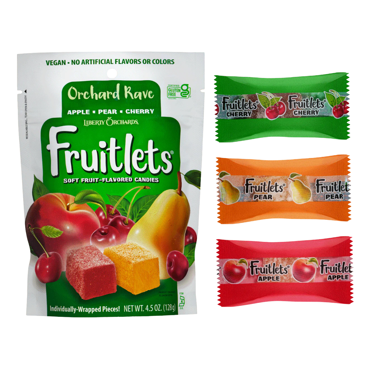 Liberty Orchards Orchard Rave Fruitlets Peg Bag 4.5oz - 9ct