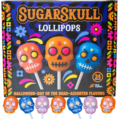 Mini Sugar Skull Lollipops - 10.16oz 24ct
