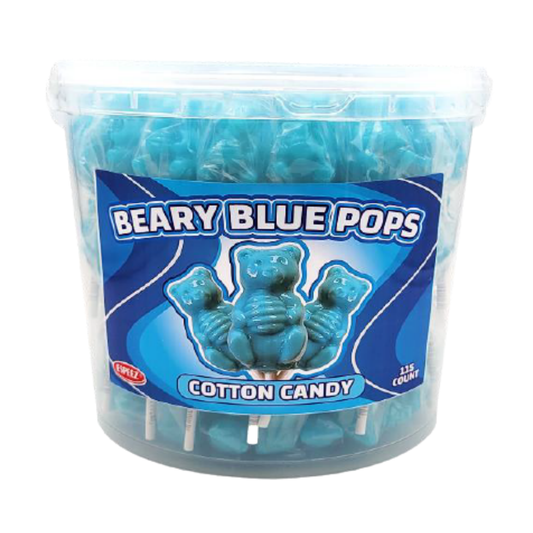 Espeez Beary Blue Pops Cotton Candy 115ct