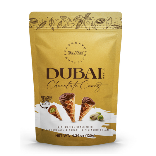 Dubai Chocolates Cones Tiny Bites with Kadayif & Pistachio Cream 4.24oz 1/12ct
