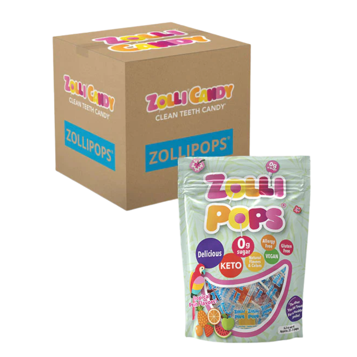 Zollipops Tropical Assorted 5.2 oz - 24ct