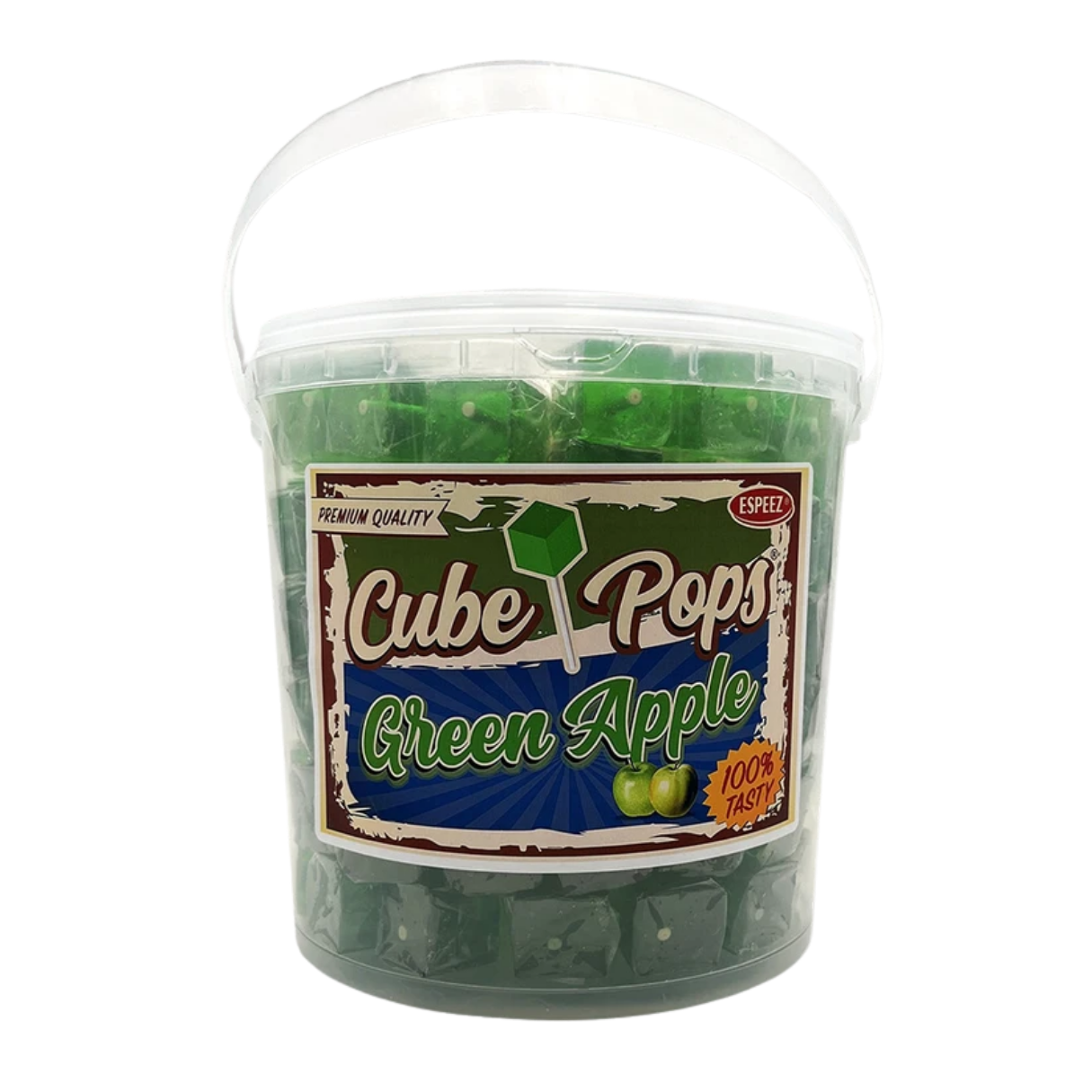 Espeez Cube Pops Green Apple Jar 100ct
