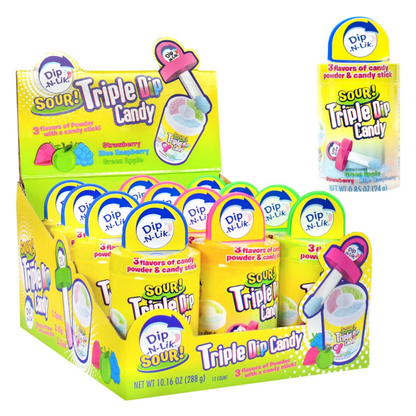 Koko's Dip-N-Lik Sour Triple Dip Candy 24g - 12ct