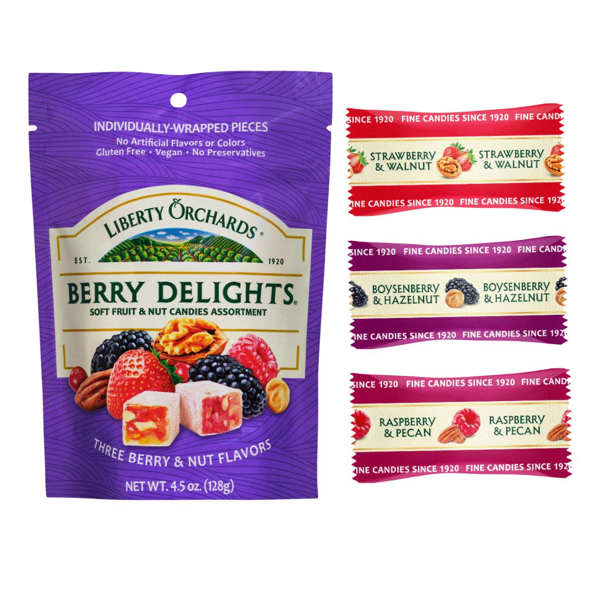 Liberty Orchards Berry Delights Peg Bag 4.5oz - 9ct