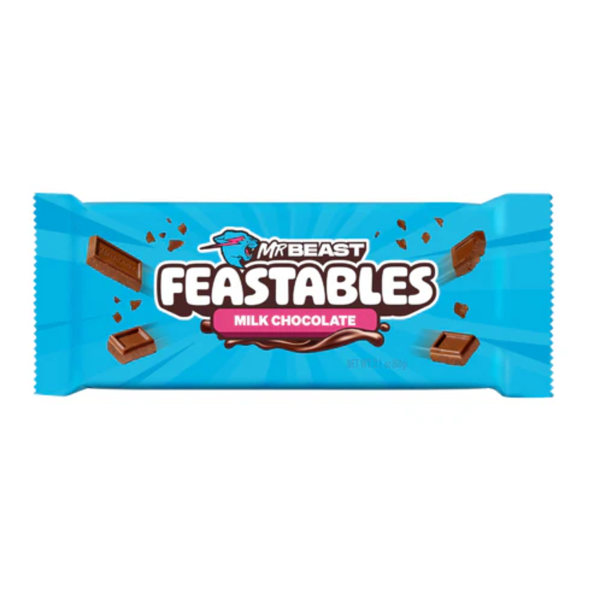 Mr. Beast Feastables King Size Milk Chocolate Bar 2.1oz - 24ct