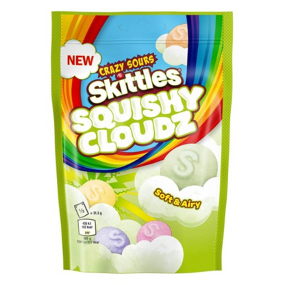 Skittles Squishy Cloudz Crazy Sours Peg Bag 100g - 12ct