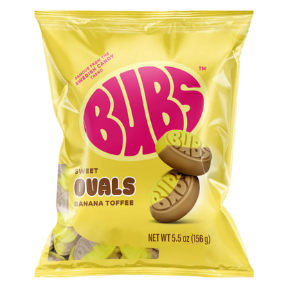 BUBS Sweet Banana Toffee Ovals Foam Candy 5.5oz - 8ct