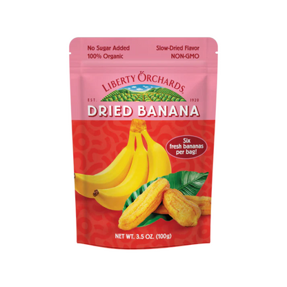 Liberty Orchards Dried Banana Peg Bag 3.5oz - 15ct