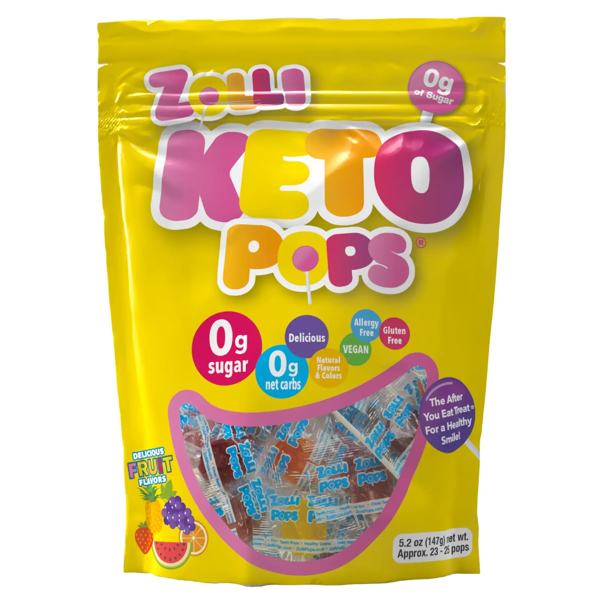 Zolli Keto Pops Assorted 5.2 oz - 24ct