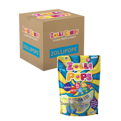 Zollipops Lemonade & Blue Raspberry Swirl 5.2oz - 24ct