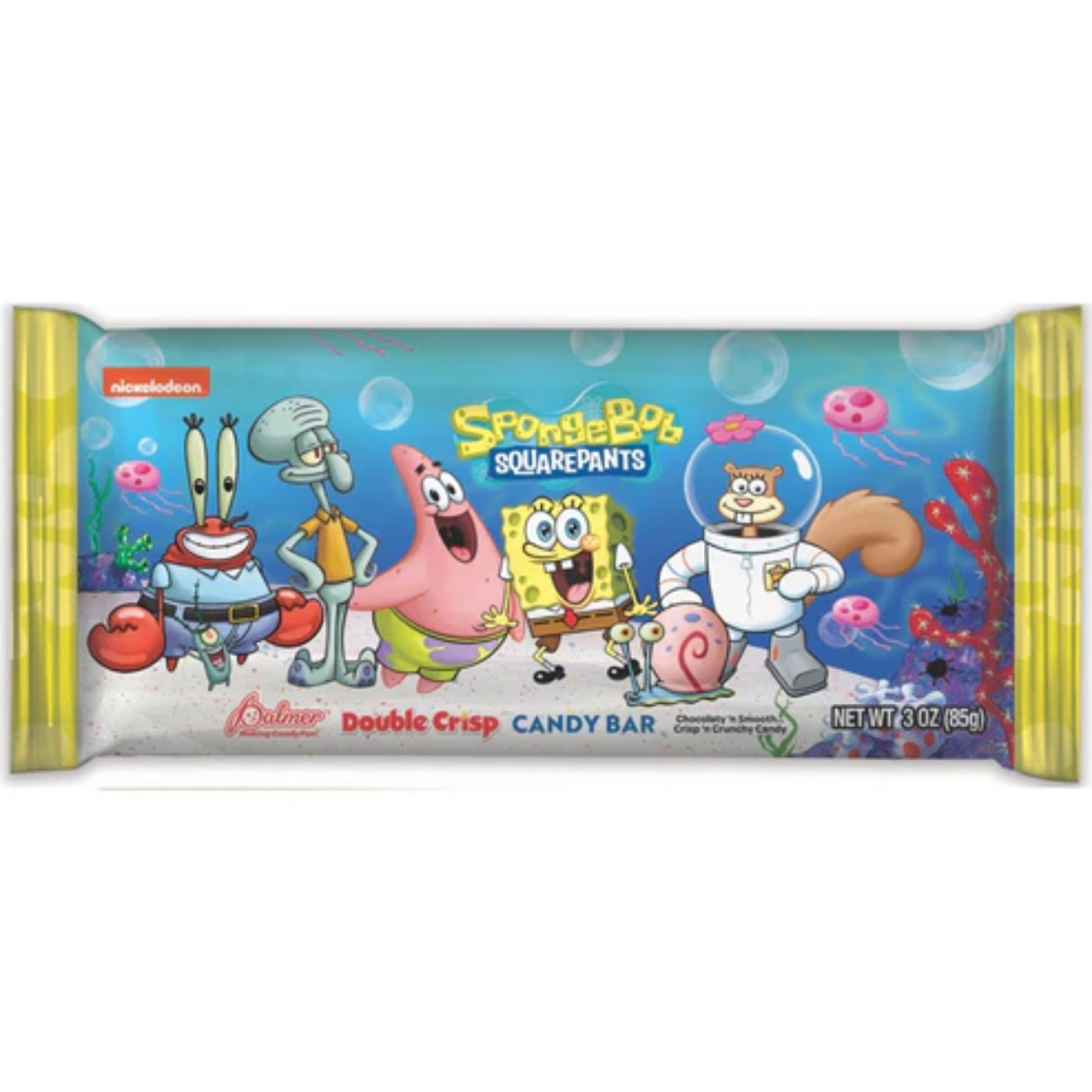 Palmer SpongeBob SquarePants Double Crisp Candy Bar 3oz - 18ct