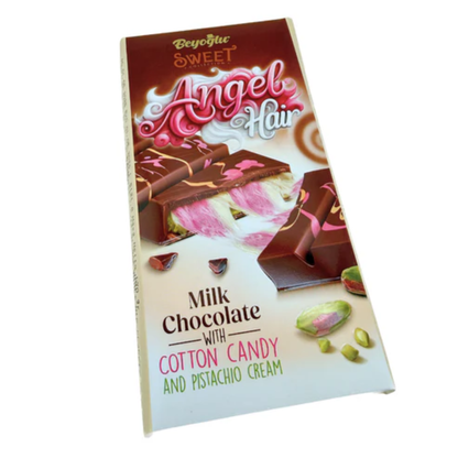 Beyoglu Angel Hair Raspberry Milk Chocolate Bar 170g - 6ct