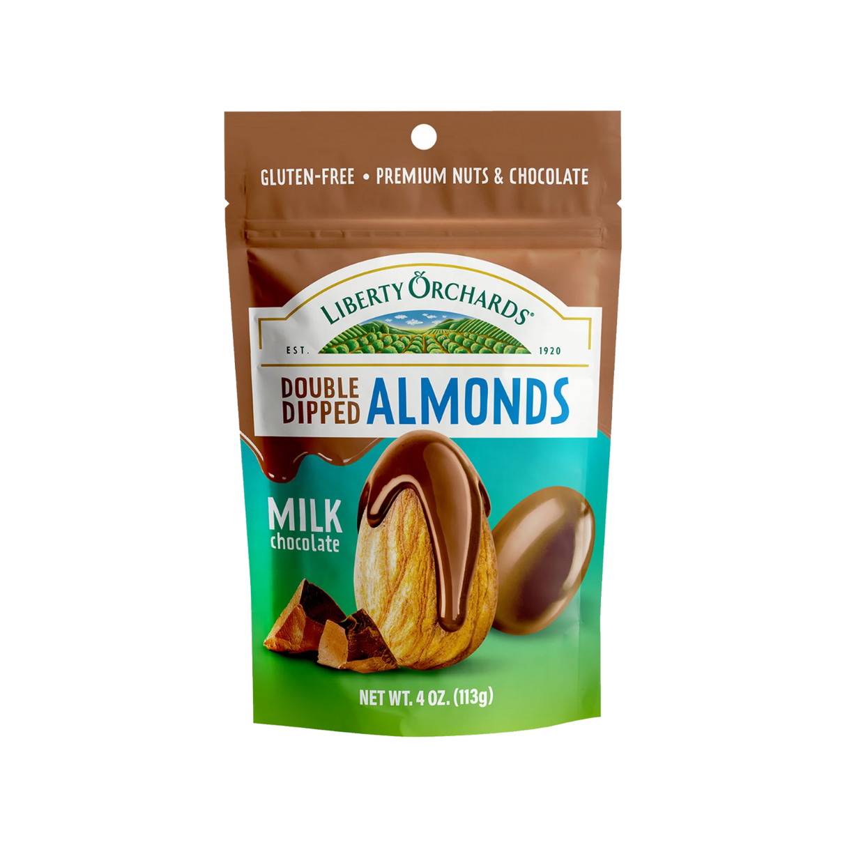 Liberty Orchards Double-Dipped Milk Chocolate Almonds 4oz - 10ct