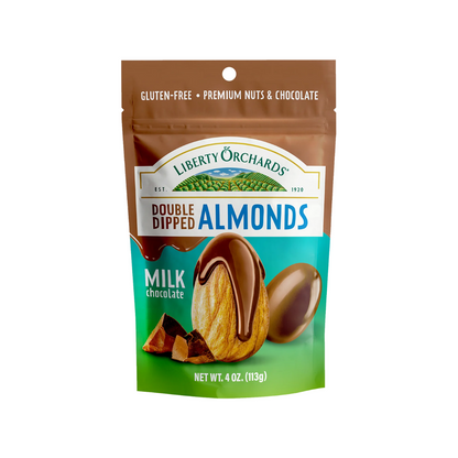Liberty Orchards Double-Dipped Milk Chocolate Almonds 4oz - 10ct