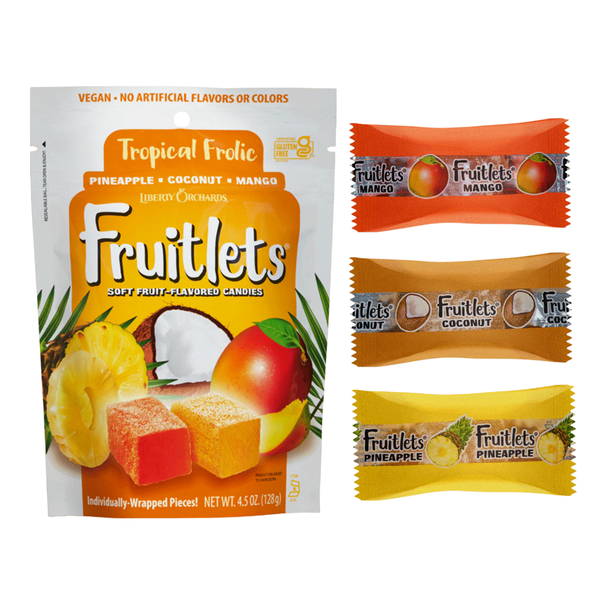 Liberty Orchards Tropical Frolic Fruitlets Peg Bag 4.5oz - 9ct
