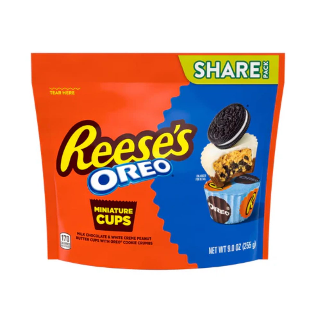 Reese's OREO Milk Chocolate Miniatures Peanut Butter Cups Share Pack 9oz - 8ct