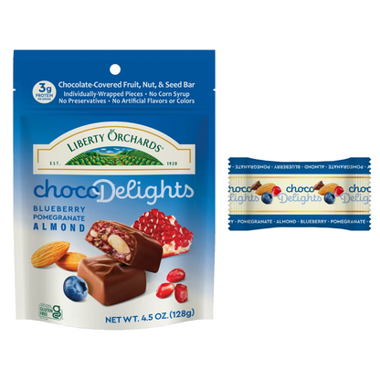 Liberty Orchards Choco Delights Blueberry Pomegranate & Almond Peg Bag 4.5oz - 9ct
